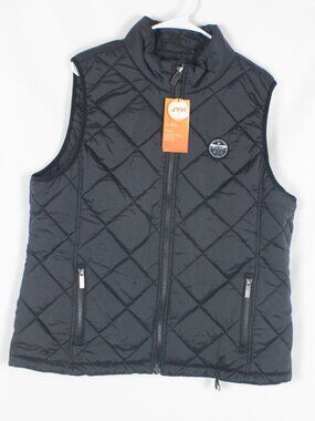JYK Heated Quilted Vest XL Black Unisex Work Clothing Warm Outdoor Jacket NEW